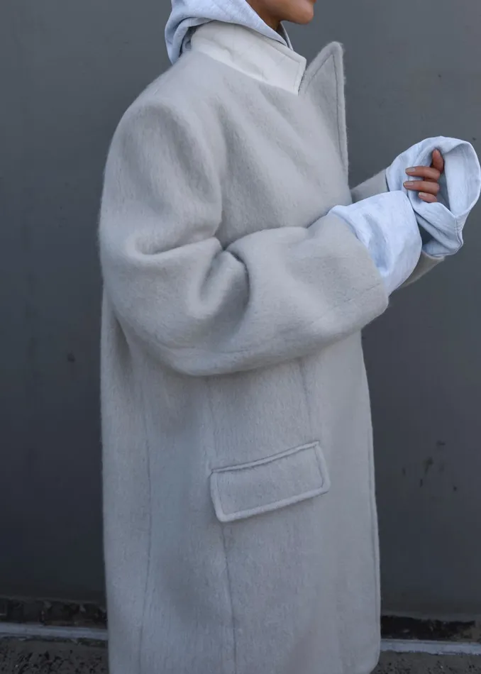 John Oversized Coat 8211 Birch Women The Frankie Shop Clothing