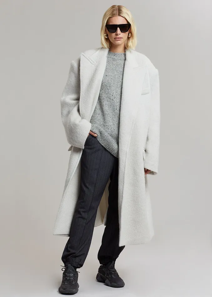 John Oversized Coat 8211 Birch Women The Frankie Shop Clothing