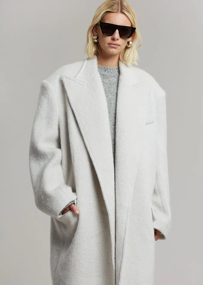 John Oversized Coat 8211 Birch Women The Frankie Shop Clothing