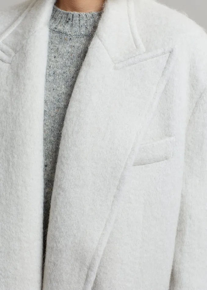 John Oversized Coat 8211 Birch Women The Frankie Shop Clothing