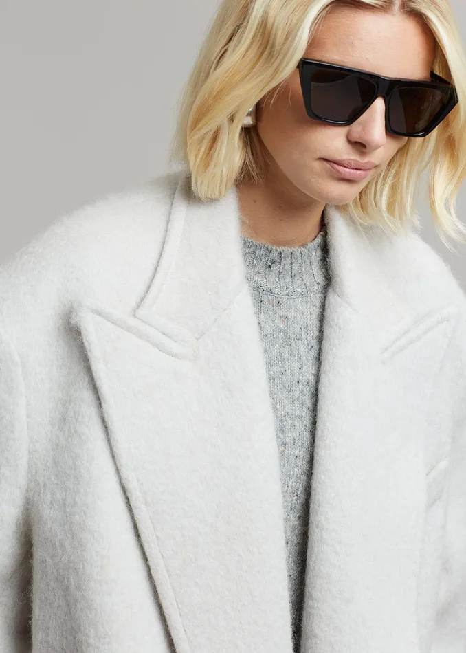 John Oversized Coat 8211 Birch Women The Frankie Shop Clothing