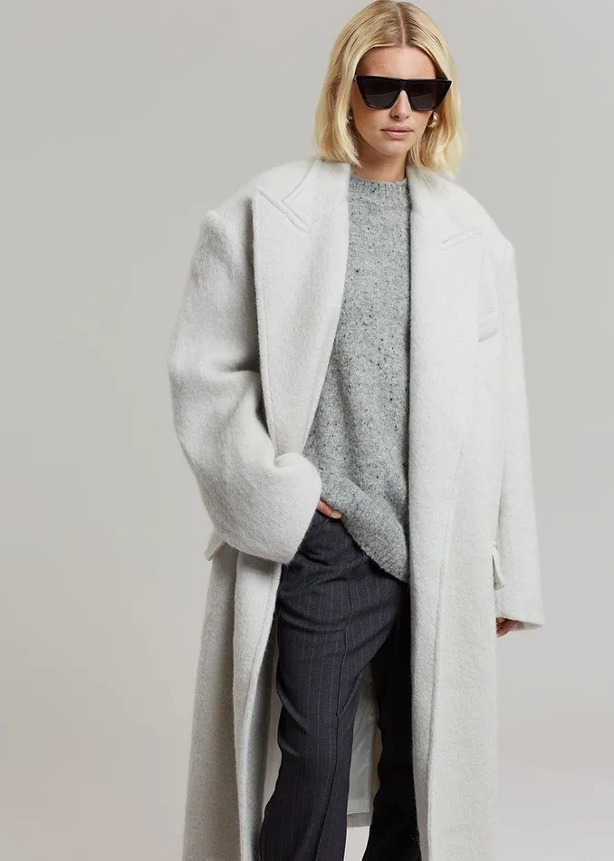 John Oversized Coat 8211 Birch Women The Frankie Shop Clothing