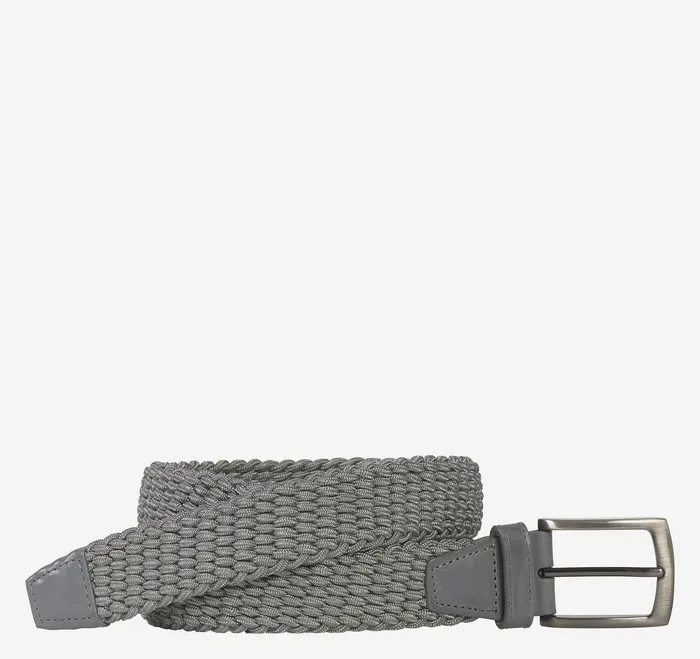 Johnston and Murphy Belts Men Woven StretchKnit Belt Gray