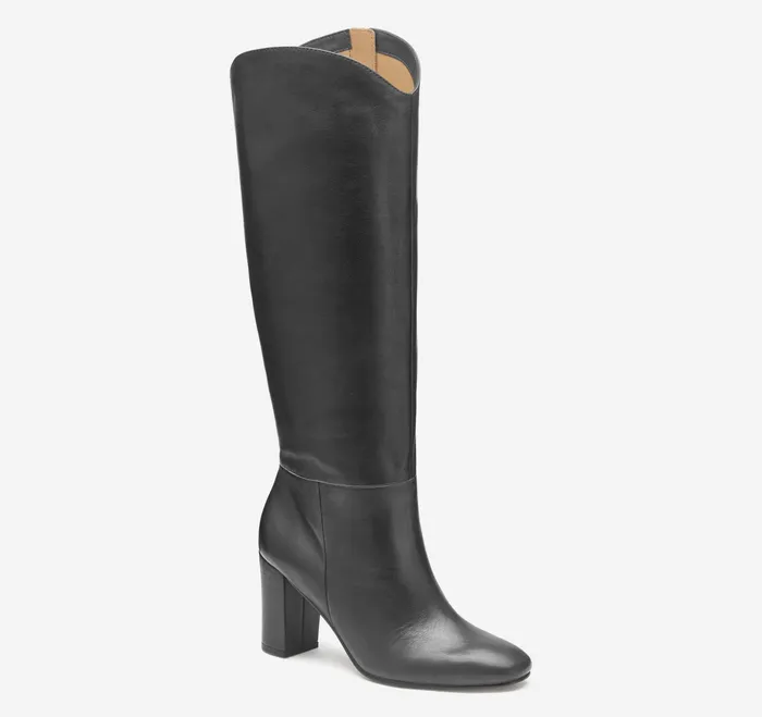 Johnston and Murphy Boots and Booties Women Charlotte KneeHigh Boot Black Italian Nappa