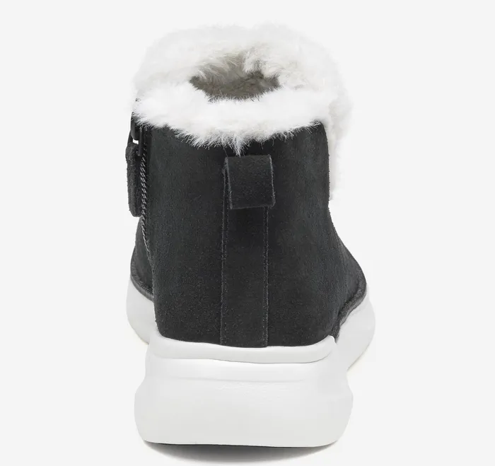 Johnston and Murphy Boots and Booties Women Emery Shearling Bootie Black Waterproof Suede Johnston and Murphy Boots and Booties Women Emery Shearling Bootie Black Waterproof Suede