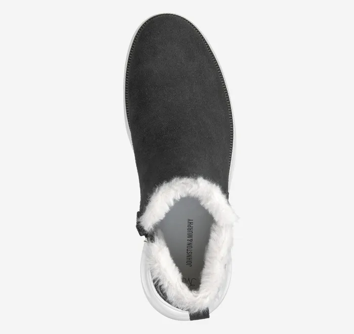 Johnston and Murphy Boots and Booties Women Emery Shearling Bootie Black Waterproof Suede Johnston and Murphy Boots and Booties Women Emery Shearling Bootie Black Waterproof Suede