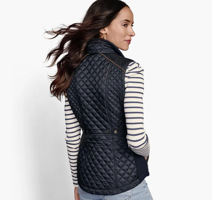 Johnston and Murphy Coats Jackets and Vests Women Quilted Vest Navy
