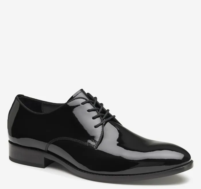 Johnston and Murphy Formal Shoes Men Gavney Plain Toe Black Patent