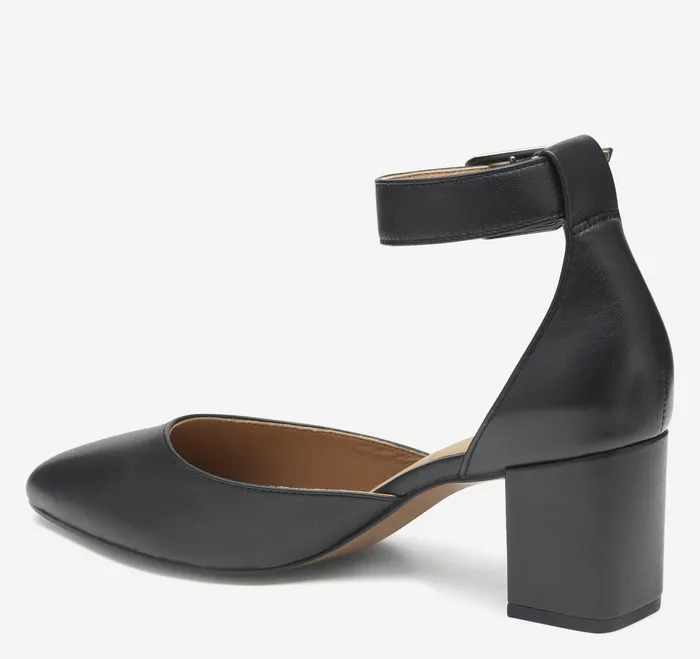 Johnston and Murphy Heels and Platform Wedges Women Vicki Ankle Strap Black Glove Leather Johnston and Murphy Heels and Platform Wedges Women Vicki Ankle Strap Black Glove Leather