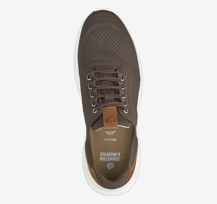 Johnston and Murphy LaceUps Men Amherst 20 Knit Plain Toe Dark Brown Knit