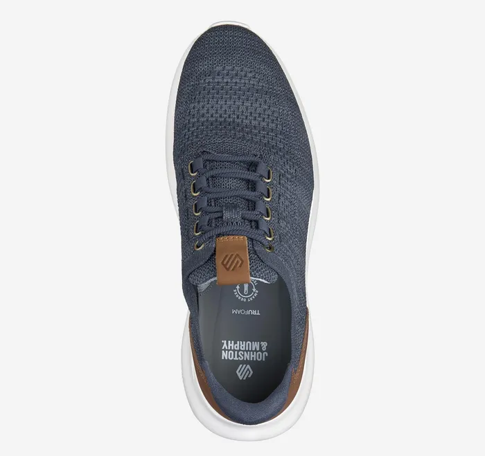 Johnston and Murphy LaceUps Men Amherst 20 Knit Plain Toe Navy Heathered Knit Johnston and Murphy LaceUps Men Amherst 20 Knit Plain Toe Navy Heathered Knit