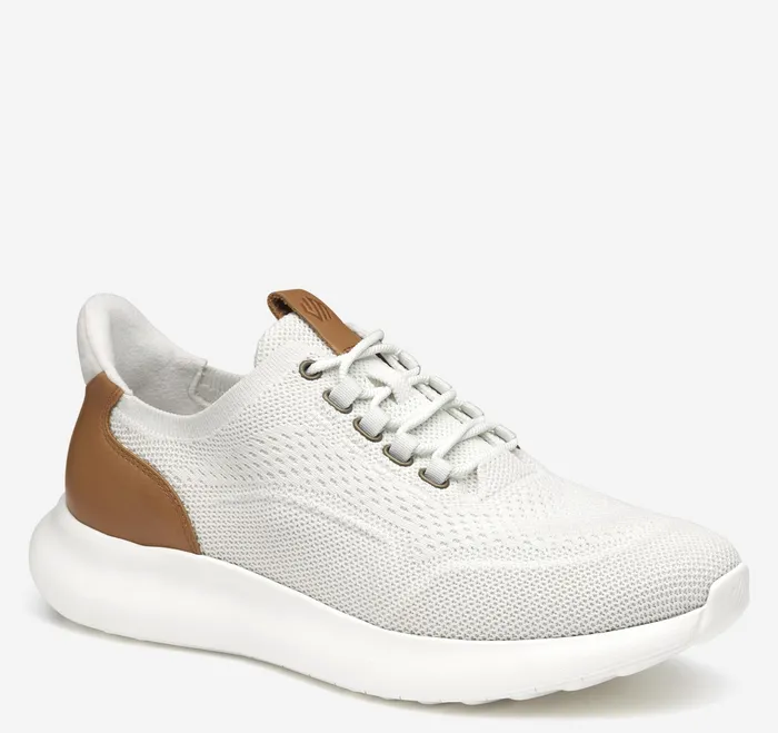 Johnston and Murphy LaceUps Men Amherst 20 Knit Plain Toe White Knit