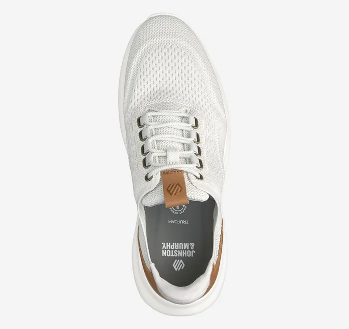 Johnston and Murphy LaceUps Men Amherst 20 Knit Plain Toe White Knit