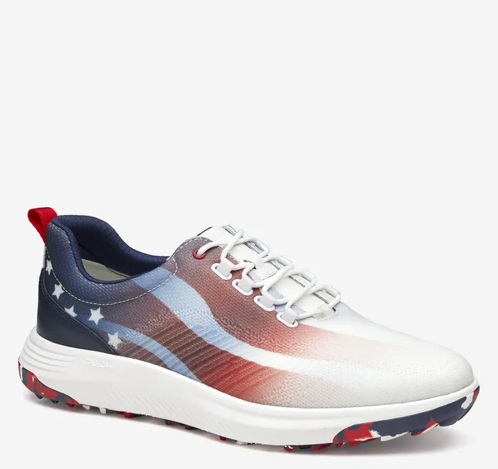 Johnston and Murphy LaceUps Men Amherst Gl1 Sport Hybrid Redwhiteblue Coated Knit