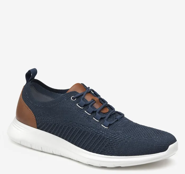 Johnston and Murphy LaceUps Men Amherst Knit UThroat Navy Knit