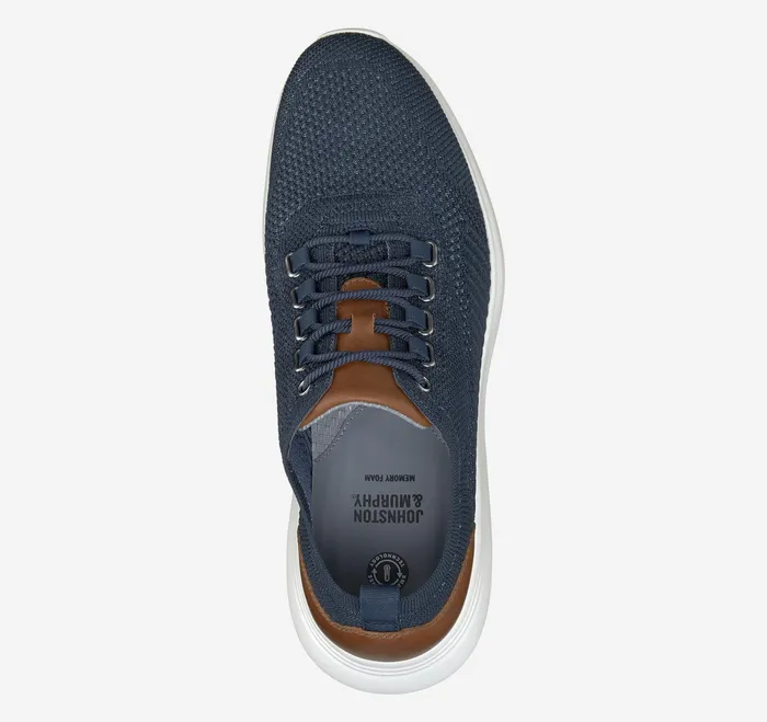 Johnston and Murphy LaceUps Men Amherst Knit UThroat Navy Knit