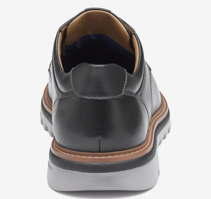 Johnston and Murphy LaceUps Men Braydon Plain Toe Black Full Grain