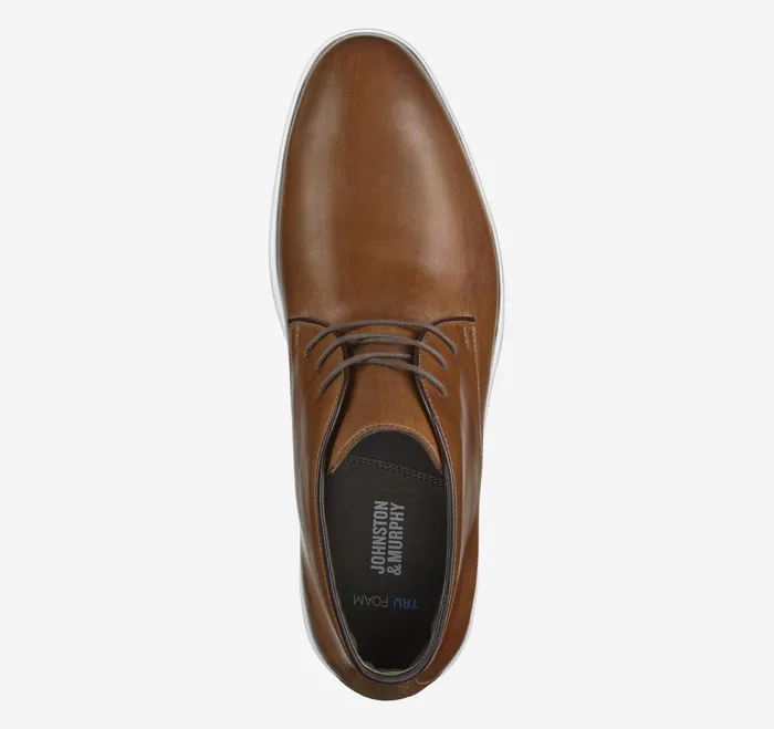 Johnston and Murphy LaceUps Men Brody Chukka Brown Handstained Full Grain