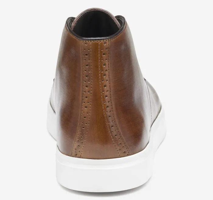 Johnston and Murphy LaceUps Men Brody Chukka Brown Handstained Full Grain