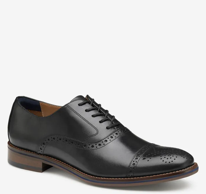 Johnston and Murphy LaceUps Men Conard 20 Cap Toe Black Full Grain