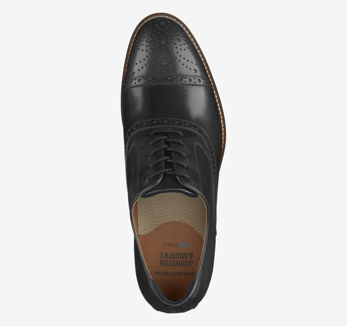 Johnston and Murphy LaceUps Men Conard 20 Cap Toe Black Full Grain