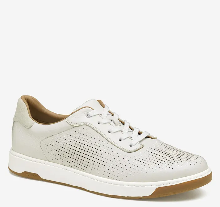 Johnston and Murphy LaceUps Men Daxton UThroat White Full Grain