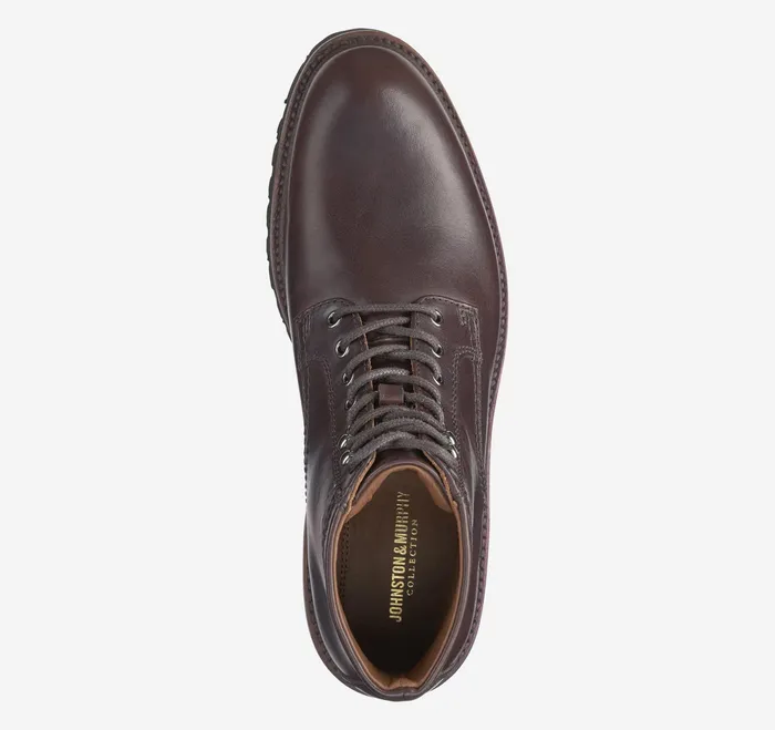 Johnston and Murphy LaceUps Men Dudley Lug Plain Toe Boot Dark Brown Full Grain Johnston and Murphy LaceUps Men Dudley Lug Plain Toe Boot Dark Brown Full Grain