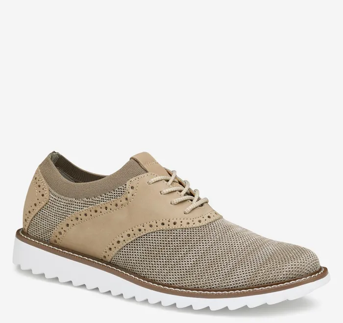 Johnston and Murphy LaceUps Men Duncan Saddle Taupe Space Dye