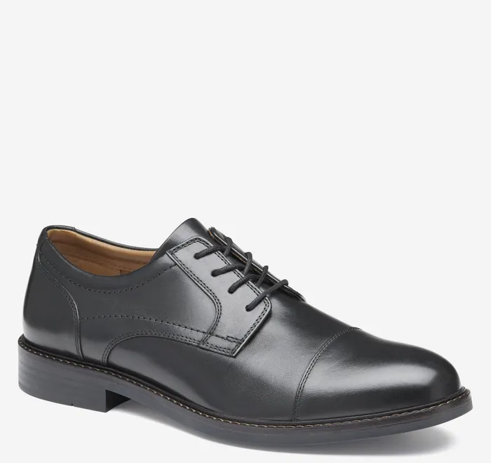 Johnston and Murphy LaceUps Men Mason Cap Toe Black Full Grain