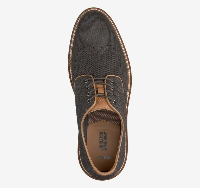 Johnston and Murphy LaceUps Men Upton Knit Wingtip Brown Heathered Knit