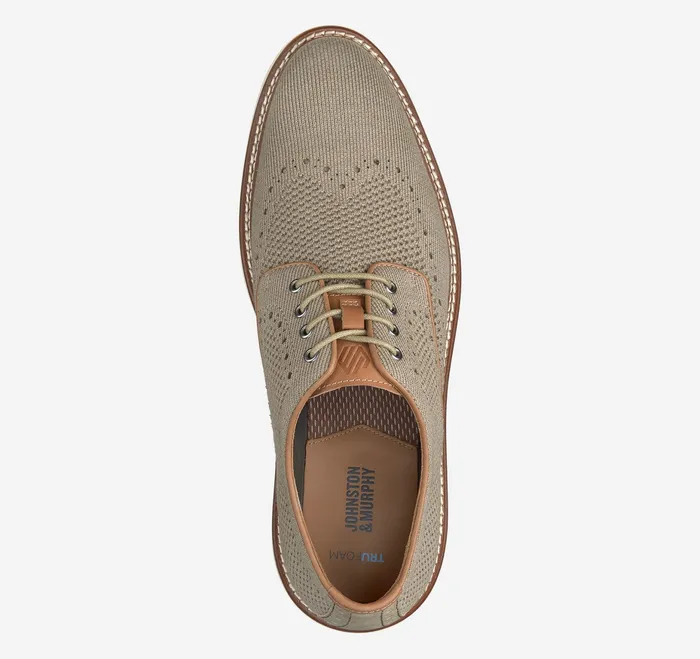 Johnston and Murphy LaceUps Men Upton Knit Wingtip Taupe Heathered Knit