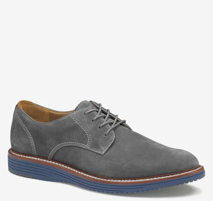 Johnston and Murphy LaceUps Men Upton Plain Toe Gray Nubuck