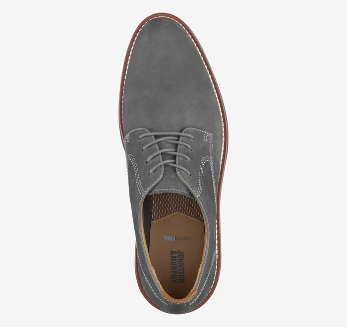 Johnston and Murphy LaceUps Men Upton Plain Toe Gray Nubuck