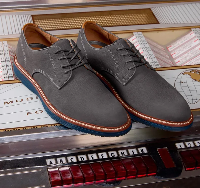 Johnston and Murphy LaceUps Men Upton Plain Toe Gray Nubuck