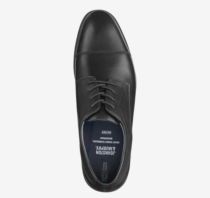 Johnston and Murphy LaceUps Men Xc4 Maddox Cap Toe Black Waterproof Full Grain Johnston and Murphy LaceUps Men Xc4 Maddox Cap Toe Black Waterproof Full Grain