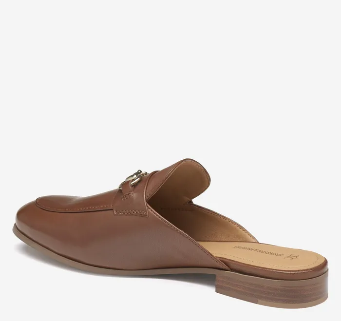 Johnston and Murphy Mules and Loafers Women Ali Bit Mule Cognac Glove Leather Johnston and Murphy Mules and Loafers Women Ali Bit Mule Cognac Glove Leather