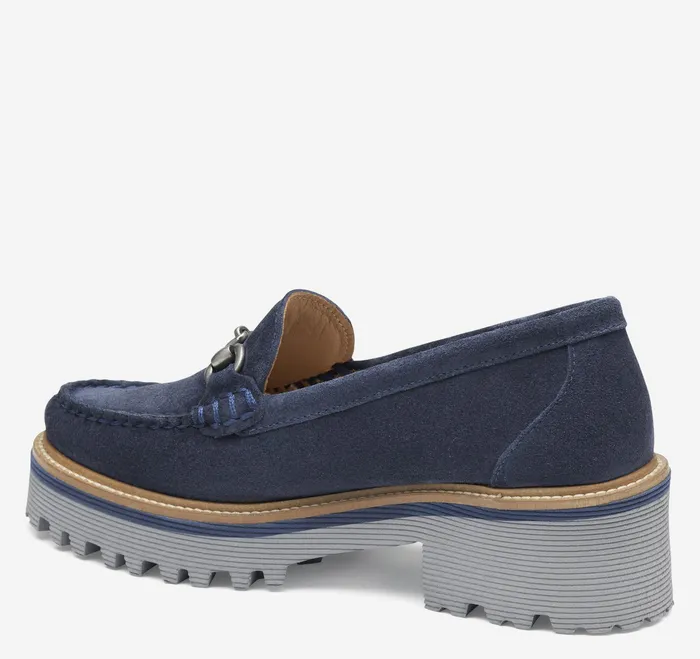 Johnston and Murphy Mules and Loafers Women Emmalynn Bit Loafer Navy Suede