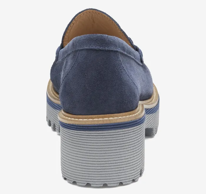 Johnston and Murphy Mules and Loafers Women Emmalynn Bit Loafer Navy Suede