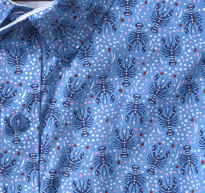 Johnston and Murphy ShortSleeve Shirts Men Printed Cotton ShortSleeve Shirt Blue Lobster Johnston and Murphy ShortSleeve Shirts Men Printed Cotton ShortSleeve Shirt Blue Lobster