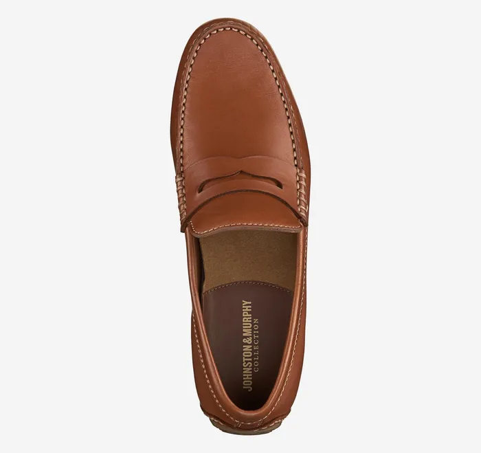 Johnston and Murphy SlipOns and Loafers Men Baldwin Driver Penny Loafer Cognac Sheepskin Johnston and Murphy SlipOns and Loafers Men Baldwin Driver Penny Loafer Cognac Sheepskin