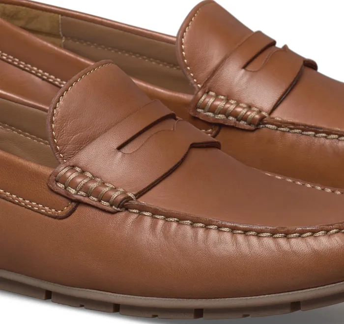 Johnston and Murphy SlipOns and Loafers Men Baldwin Driver Penny Loafer Cognac Sheepskin Johnston and Murphy SlipOns and Loafers Men Baldwin Driver Penny Loafer Cognac Sheepskin