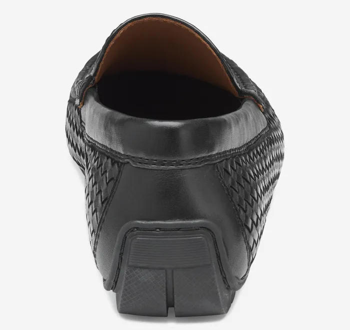 Johnston and Murphy SlipOns and Loafers Men Baldwin Driver Woven SlipOn Loafer Black Sheepskin Johnston and Murphy SlipOns and Loafers Men Baldwin Driver Woven SlipOn Loafer Black Sheepskin