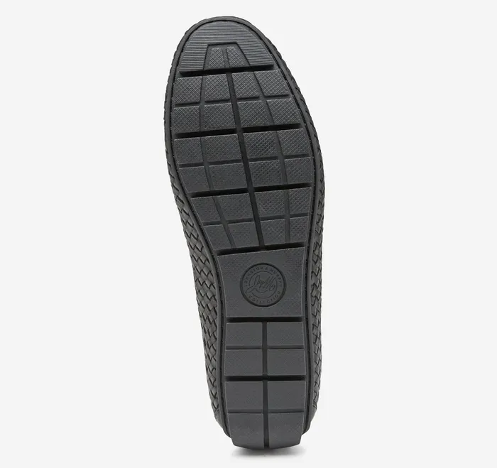 Johnston and Murphy SlipOns and Loafers Men Baldwin Driver Woven SlipOn Loafer Black Sheepskin Johnston and Murphy SlipOns and Loafers Men Baldwin Driver Woven SlipOn Loafer Black Sheepskin