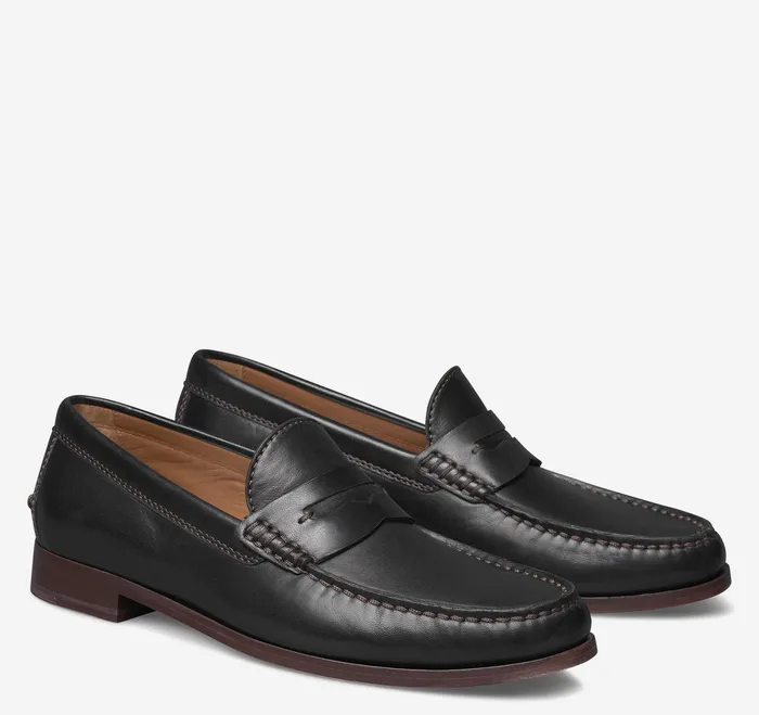 Johnston and Murphy SlipOns and Loafers Men Baldwin Penny Loafer Black Sheepskin