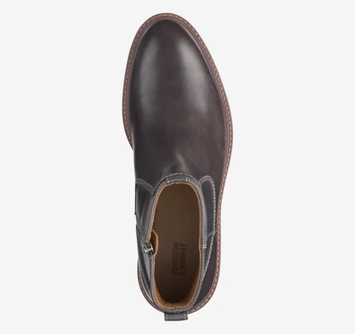 Johnston and Murphy SlipOns and Loafers Men Barrett Zip Boot Charcoal Full Grain Johnston and Murphy SlipOns and Loafers Men Barrett Zip Boot Charcoal Full Grain