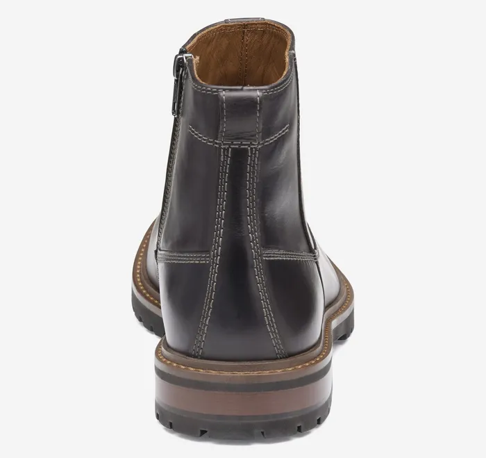 Johnston and Murphy SlipOns and Loafers Men Barrett Zip Boot Charcoal Full Grain Johnston and Murphy SlipOns and Loafers Men Barrett Zip Boot Charcoal Full Grain