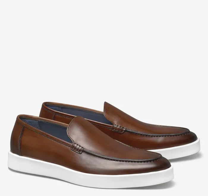 Johnston and Murphy SlipOns and Loafers Men Bolivar Venetian Loafer Brown Italian Calfskin Johnston and Murphy SlipOns and Loafers Men Bolivar Venetian Loafer Brown Italian Calfskin