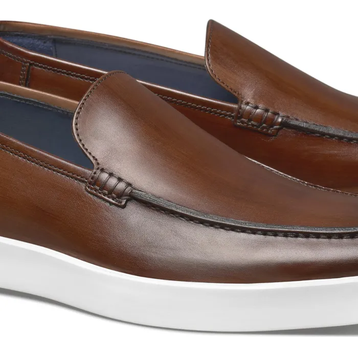 Johnston and Murphy SlipOns and Loafers Men Bolivar Venetian Loafer Brown Italian Calfskin Johnston and Murphy SlipOns and Loafers Men Bolivar Venetian Loafer Brown Italian Calfskin
