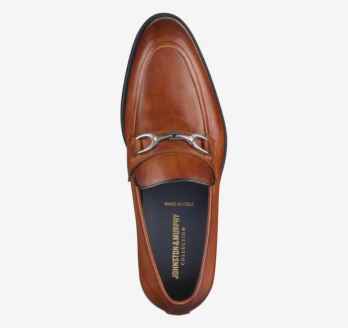 Johnston and Murphy SlipOns and Loafers Men Flynch Bit Loafer Tan Italian Calfskin Johnston and Murphy SlipOns and Loafers Men Flynch Bit Loafer Tan Italian Calfskin
