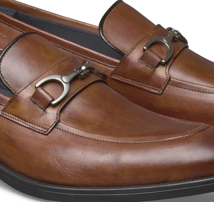 Johnston and Murphy SlipOns and Loafers Men Flynch Bit Loafer Tan Italian Calfskin Johnston and Murphy SlipOns and Loafers Men Flynch Bit Loafer Tan Italian Calfskin